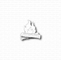 Fire and logs - Stansmallar med eld och ved från Gummiapan 2,6x2,6 cm