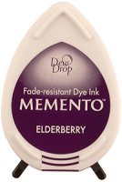 Elderberry dew drop ink - Mörklila stämpeldyna från Memento