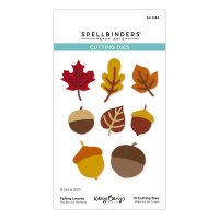 FALLING LEAVES autumn die set - Stansmallar med löv och ekollon från Spellbinders