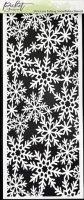 Falling Snowflakes 4x10 Inch slimline Stencil (SC-321) - Snöflingeschablon från Picket Fence ca 10x25 cm