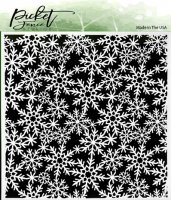 Falling Snowflakes 6x6 Inch Stencil (SC-322) - Snöflingeschablon från Picket Fence 15x15 cm