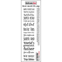 Father's day quote text rubber stamp - Stämpel med pappa-texter från Darkroom Door 17,8x3,6 cm