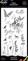 FINE FIRNS clear stamp set - Stämpelset med växter från Arden creative studio 10x20 cm