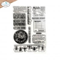 WILDFLOWER English text stamp set - Stämpelset med engelska texter från Elizabeth craft designs
