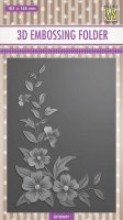 FLOWERS 2 embossing folder for matching die - Embosingfolder till matchande blomstansmall från Nellie Snellen