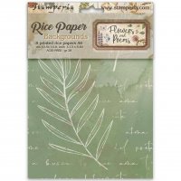 FLOWERS AND POEMS RICE PAPER BACKGROUNDS - Bakgrundsrispapper från Stamperia A6