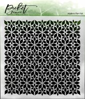 PRE-ORDER - Flowers stencil from Picket fence studio 15*15 cm