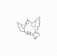 FLUFFIG FÅGELstämpel från Gummiapan ca 39x38 mm