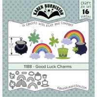 FÖRBESTÄLLNING Good Luck Charms die set - Stansmallar med regnbåge och kittel från Karen Burniston
