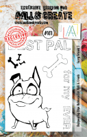 Furry friends dog clear stamp set #101 - Stämplar med hund, ben och texter från Aall & Create