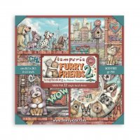 Furry Friends 2 8x8 Inch Paper Pack (Single Face) - Mönsterpapper från Antonis Tzanidakis Stamperia