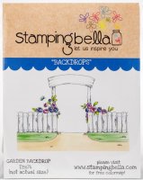 garden backdrop, stamp, stämpel, stamping bella, staket