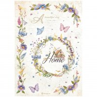 GARLAND rice paper Create Happiness Welcome Home from Vicky Papaioannou Stamperia A4