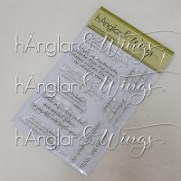 GARNARBETE Swedish text stamp kit about knitting from Hänglar & Wings A6