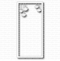 Small slimline frame with Christmas ornaments die from Gummiapan 6,5x14 cm