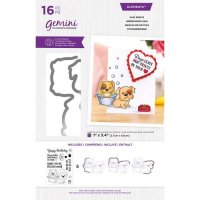 PRE-ORDER - Paw prints stamp and die set from Gemini / Crafter's Companion