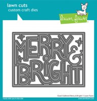 Giant Outlined Merry & Bright Die from Lawn Fawn 