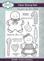 GINGERBREAD BAKES clear stamp set from Sam Poole Creative Expressions A5