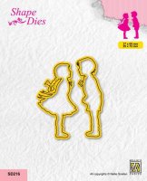 Girl and boy die set - Stansmallar med flicka och pojke från Nellie Snellen 3,7x6,9 cm