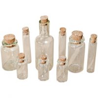 Corked glass vials - Små glasflaskor med kork från Tim Holtz