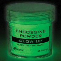 Glow in the dark embossing powder - Embossingpulver som syns i mörker från Ranger 19 g