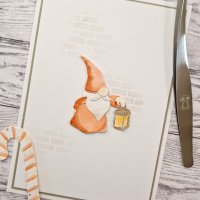 Gnome with lantern die set from Gummiapan 43 x 55mm