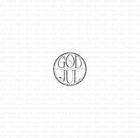 round Swedish Merry Christmas rubber stamp GOD JUL from Gummiapan ca Ø 35,5 mm