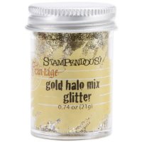Gold halo glitter mix frantage - Guldfärgat glitterpulver från Stampendous