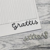 GRATTIS SWEDISH CONGRATS die from Gummiapan ca 55,5 x 15 mm