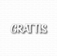 Grattis versaler 535 - Stansmall från Gummiapan 6,9x1,7 cm