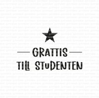 GRATTIS TILL STUDENTENstämpel från Gummiapan ca 37 x 24,5 mm