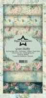Green shabby slimline paper pack from Paper favourites 10x21 cm
