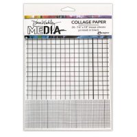 GRID collage paper 20 pcs 7½x10½ from Dina Wakley Ranger ink