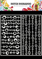 Groovy circles slimline stencil set - Schabloner med cirklar från Dutch Doobadoo 21x21 cm