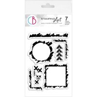 Grunge Frames and Borders clear stamp set from Ciao Bella 10x15 cm