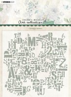 Grungy letters embossing folder - Embossingfolder med bokstäver från Studio Light 15x15 cm
