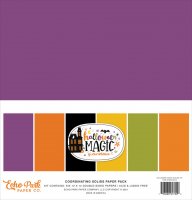 Halloween Magic 12x12 Inch Coordinating Solids Paper Pack - Enfärgade papper från Echo Park 30x30 cm