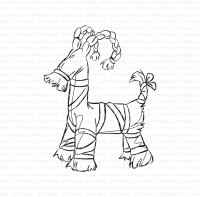 Halmbock (Christmas straw goat) rubber stamp from Gummiapan 4,6*6 cm