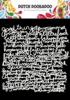 Handwritten text stencil - Schablon från Dutch Doobadoo 15x15 cm