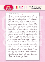 HANDWRITTEN TEXT stencil - Schablon med handskriven text från Craft & You A6