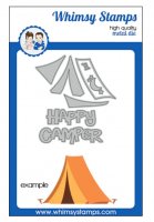 Happy camper tent die set - Stansmallar med campingtema från Whimsy Stamps