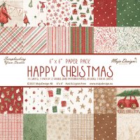HAPPY CHRISTMAS paper pack 6x6 - Mönsterpapper med jultema från Maja Design 15x15 cm