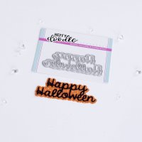 Happy halloween word die set - Ordstansmallar från Heffy Doodle ca 7,5 cm bred