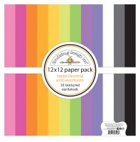 Happy Haunting 12x12 inch Textured Cardstock Solid Paper Pack - Enfärgade papper med Hallowentema från Doodlebug Designs 30x30 c