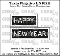 HAPPY NEW YEAR (horizontal) word die set from CreaLies 1,7x3,7 cm, 1,7x5,3 cm