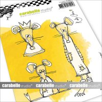 HAPPY RATTIES mouse rubber stamp set - Stämpelset med möss råttor från Kate Crane Carabelle Studio