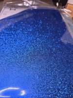 OCEAN BLUE GLITTER CARDSTOCK - Havsblått glitterpapper från Paper favourites A4