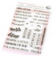 HEARTMADE DETAILS clear text stamp set from Pinkfresh studio A6