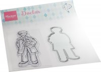 HETTY's Doctor stamp and die set - Stämpel och matchande stansmall med doktor från Marianne Design