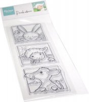 Hetty‘s Peek-a-boo spring animals clear stamp set from Marianne Design